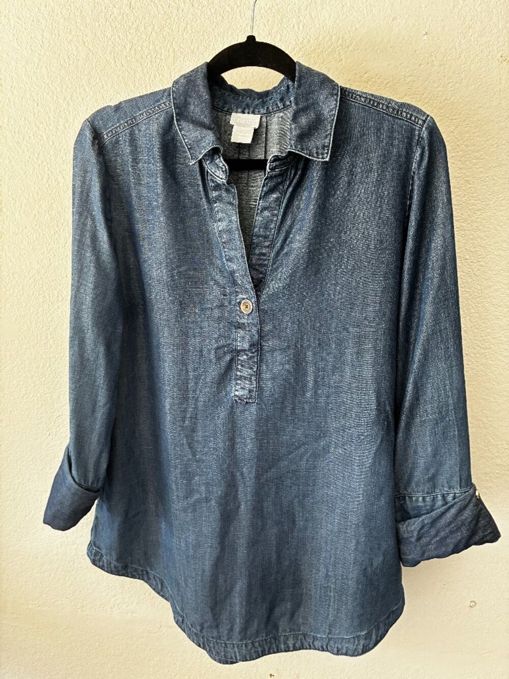 Chico's denim-look shirt